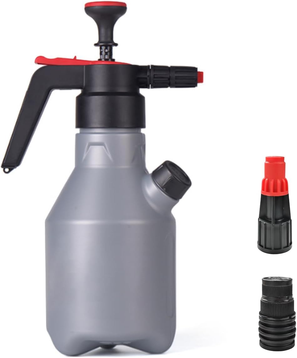 2L Car Wash Pump Foam Sprayer, 0.5 Gallon Hand Pump Sprayer, Car Wash Foam Gun, Pressure Water Soap Spray Bottle, Suitable for Car Beauty, Wheel Washing, Flower Watering, Sanitation and Cleaning