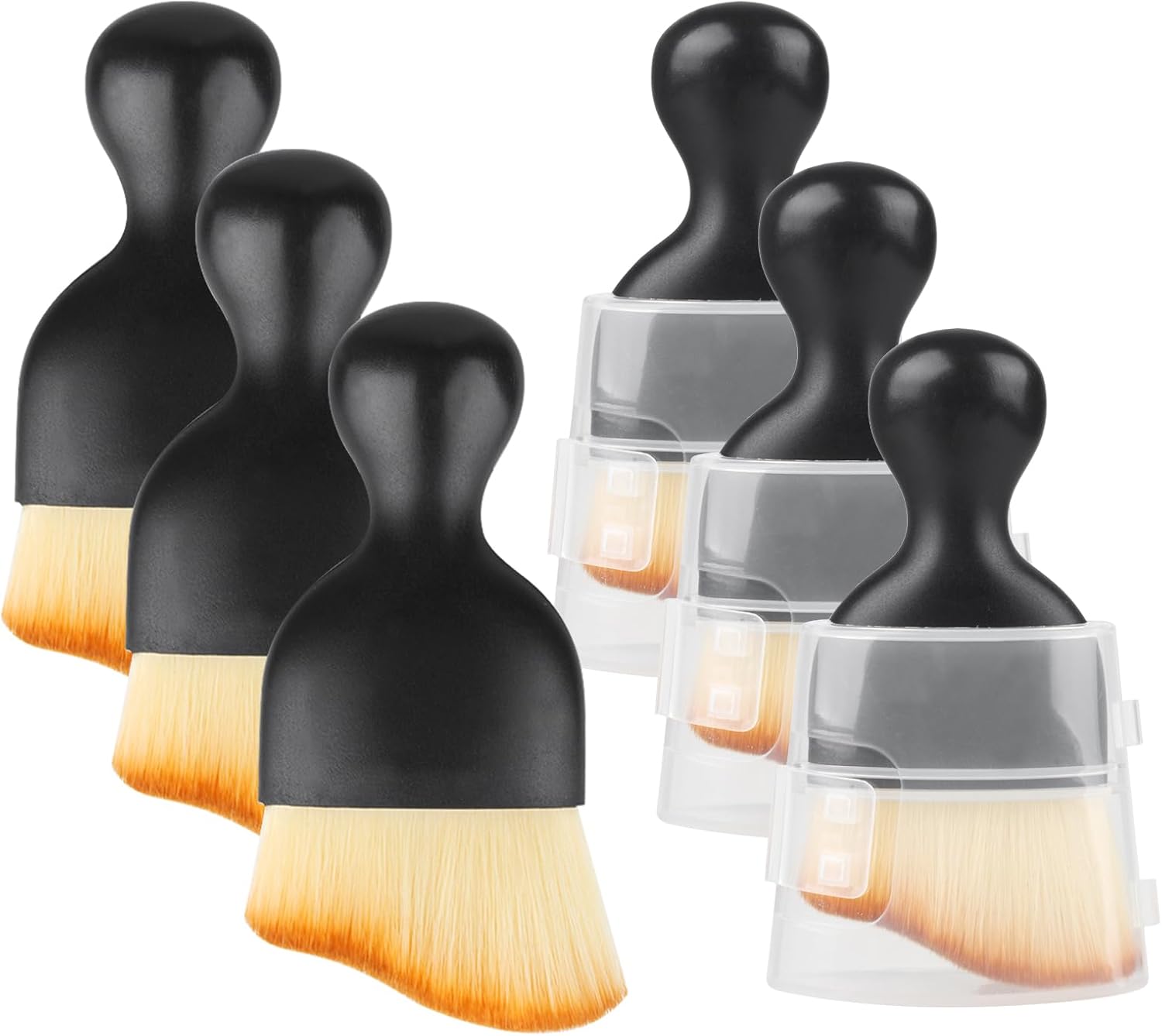 6 Pcs Car Brushes, Car Cleaning Brush Interior Car Dust Brush Tools, Soft Car Interior Cleaning Brush Detailing Brush, Curved Dusting Brush for Cleaning Crevice Air Outlet Automotive Accessories