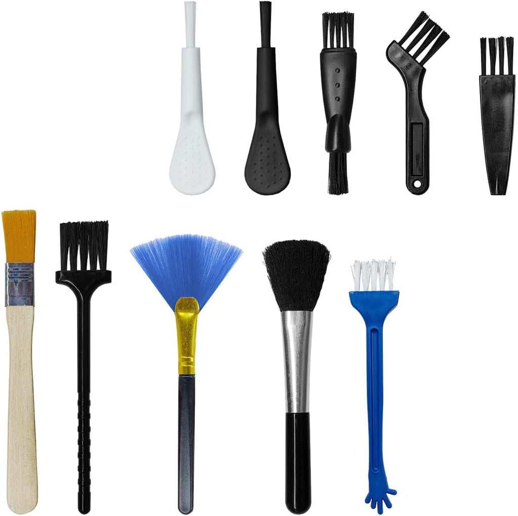 10PCS Car Detailing Brush Kit, Nylon Anti-Static Car Interior Cleaning Tools, Portable Crevice Cleaning Brush Auto Dusting Tool Multipurpose for Dashboard Air Vent Computer Keyboard
