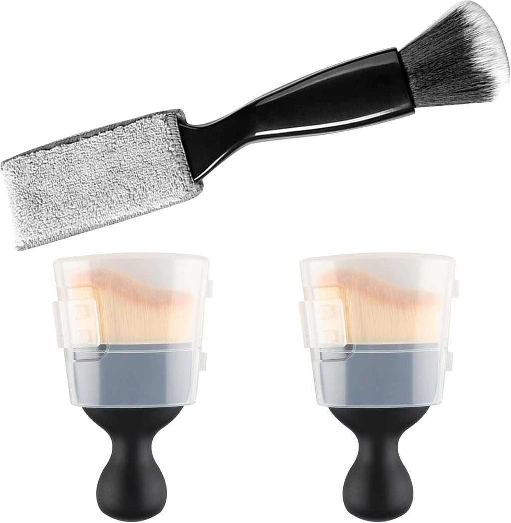 Car Interior Detail Dust Brush, 3PCS car Cleaning Brush, Soft Car Interior Detailing Kit Tools - Professional Auto Detailing Brushes for Car Interior, Air Vents, Computer, Keyboard