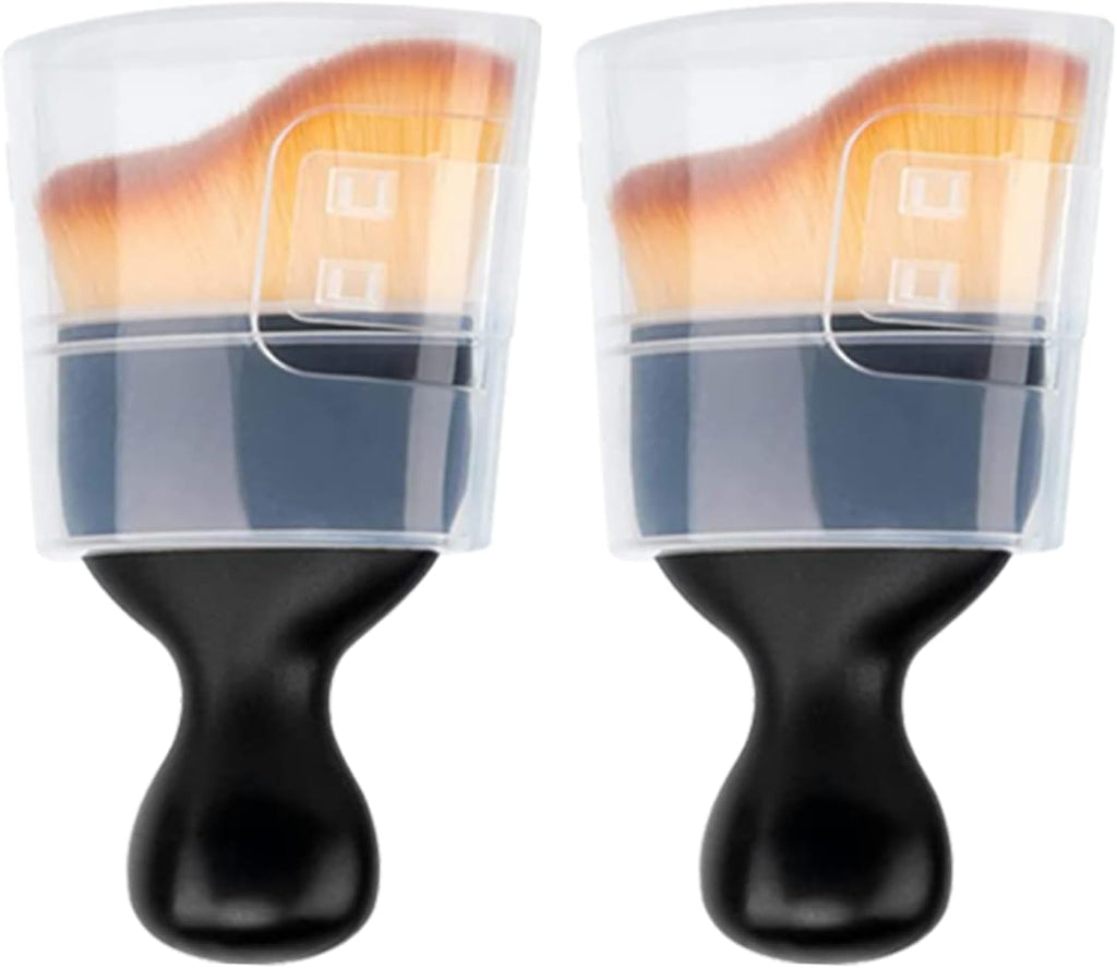 2 Pcs Car Detailing Brush, Car Wash Brush, Car Interior Cleaning Brush Ideal for Interior, Exterior, Dashboard, AC Vents, Leather & Engines, Soft Bristles (Yellow, 2 Pcs)