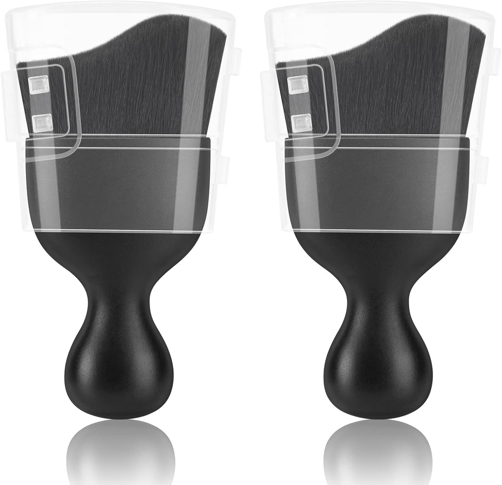 2 PCS Car Interior Detailing Brush, Auto Car Dusting Brushes, Soft Bristles Duster Removal Cleaning Tool for Dashboard Interior, Exterior, Skylight, Leather, Dust Brush, Black