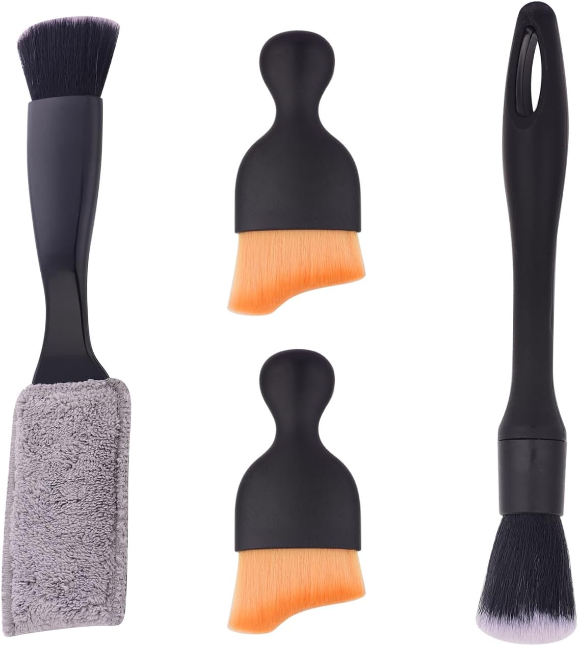 4PCS Car Interior Cleaning Brushes Car Interior Detailing Brush Car Detail Soft Brush Kit Interior Detailing Kit Tools Duster Brush for Auto Truck SUV Interior Cleaning Equipment