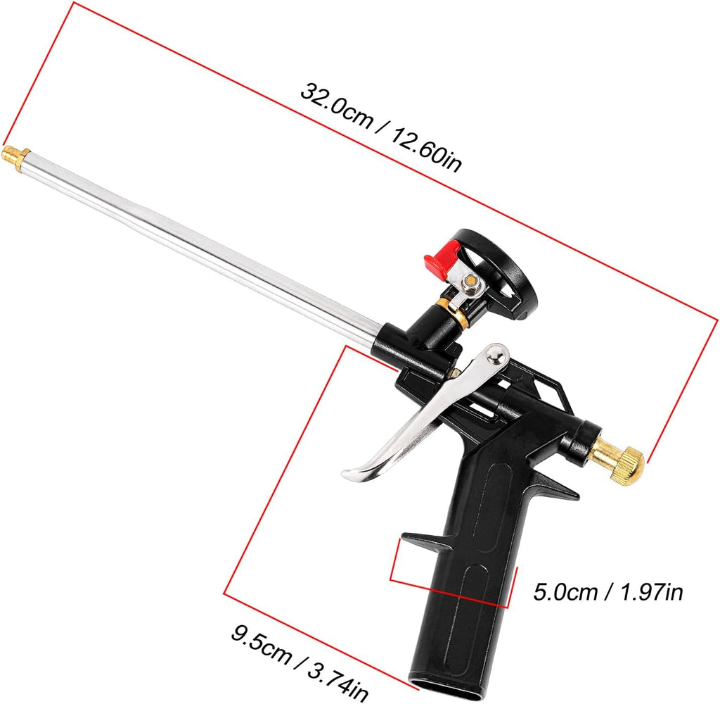 Foam Gun,Spray Foam Gun Expanding Foam Gun no Cleaner, Insulating Foam Sealant Sprayer, PU Spray Foam Gun Grade Expanding Spray Application Applicator (one piece)