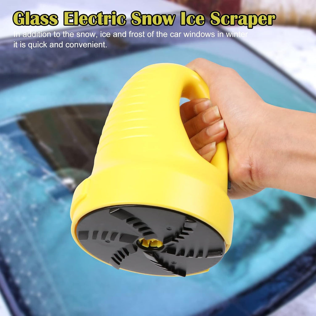Electric Ice Snow Scraper for Car, USB Charging Car Deicer Electric with 3000mAh Battery, Time-Saving, Fast Deicing to Remove Car Window Windshield Frost, Ice, Snow (Yellow)