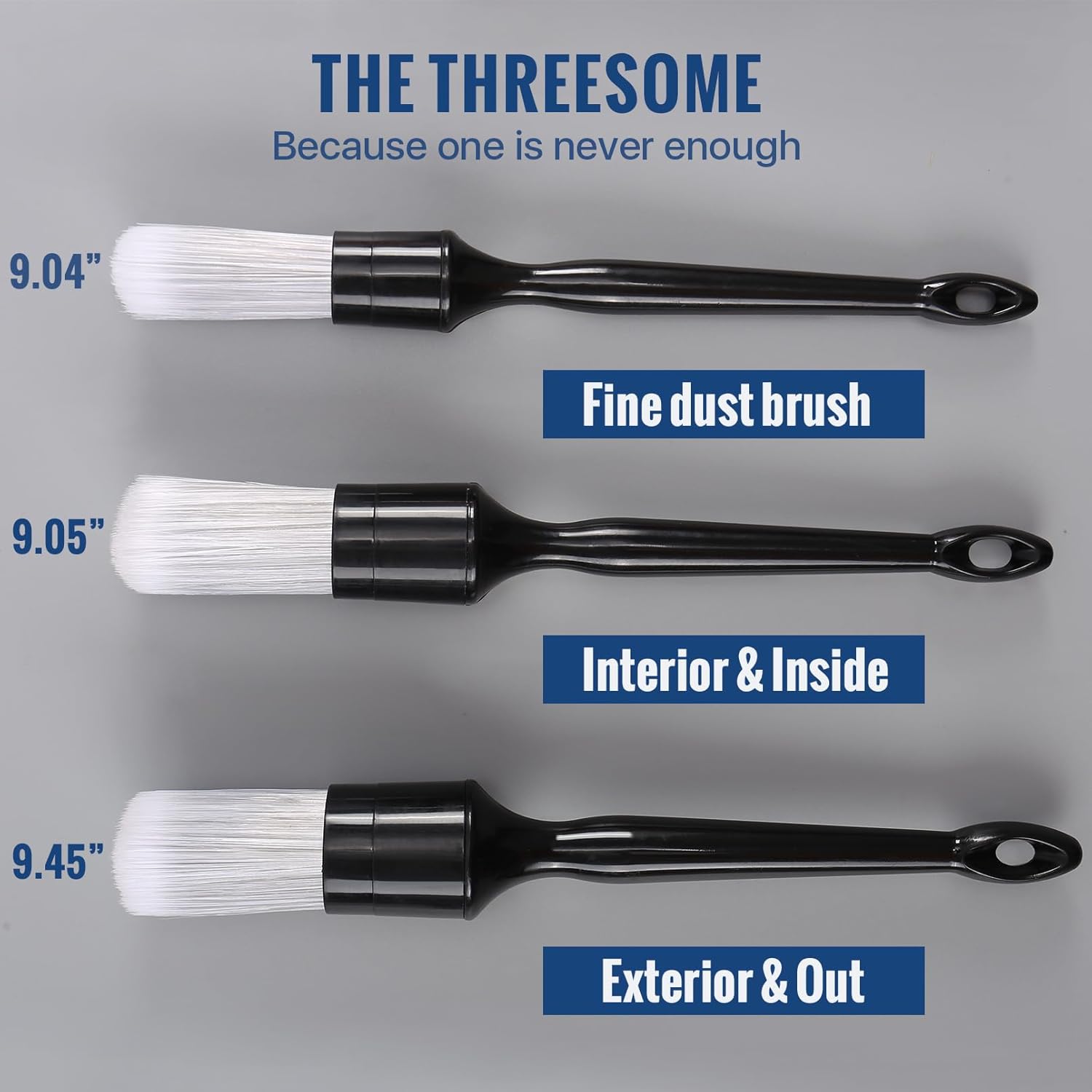 Car Exterior and Interior Detail Brushes, Scratch Free Auto Cleaning Brush Kit, Soft Synthetic Bristles Detailing Brush, Car Care Cleaner Duster Supplies Set for Vehicles Wheels, Vent